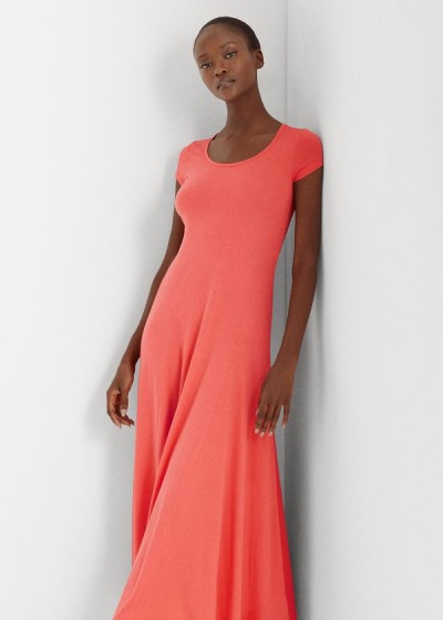 Maxi Vestidos Ralph Lauren Mujer Rojos - Cotton-Blend - AQUCK2754